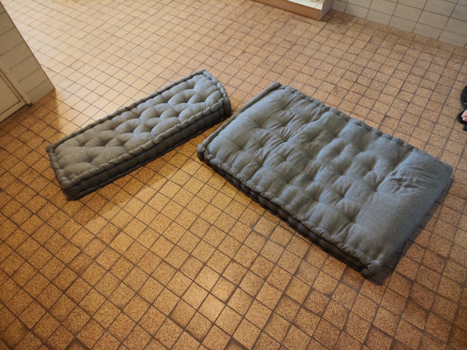 Grijze palletkussens voor binnen en buiten, Overige merken, Gebruikt, Palletkussen, Ophalen of Verzenden