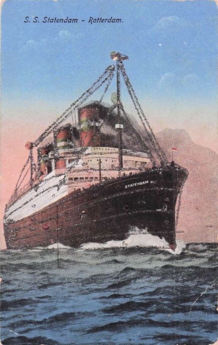 S. S. Statendam Holland America Line HAL, Verzenden, Voor 1920, Gelopen, Zuid-Holland