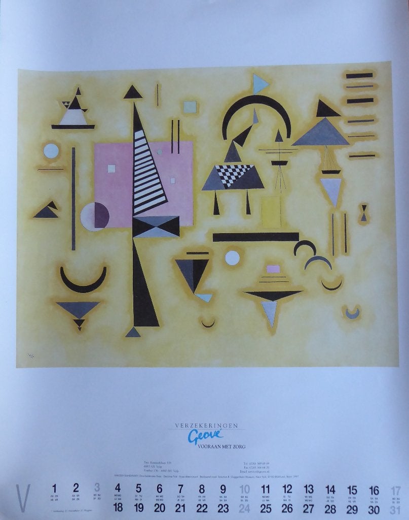 Decisive Pink - poster Wassily Kandinsky, Ophalen of Verzenden, Zo goed als nieuw, A1 t/m A3