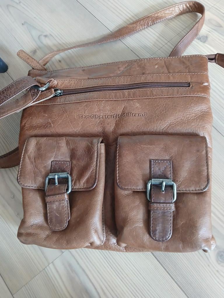 Leren handtas  Chesterfield Brand, Ophalen, Zo goed als nieuw, Bruin, Leer
