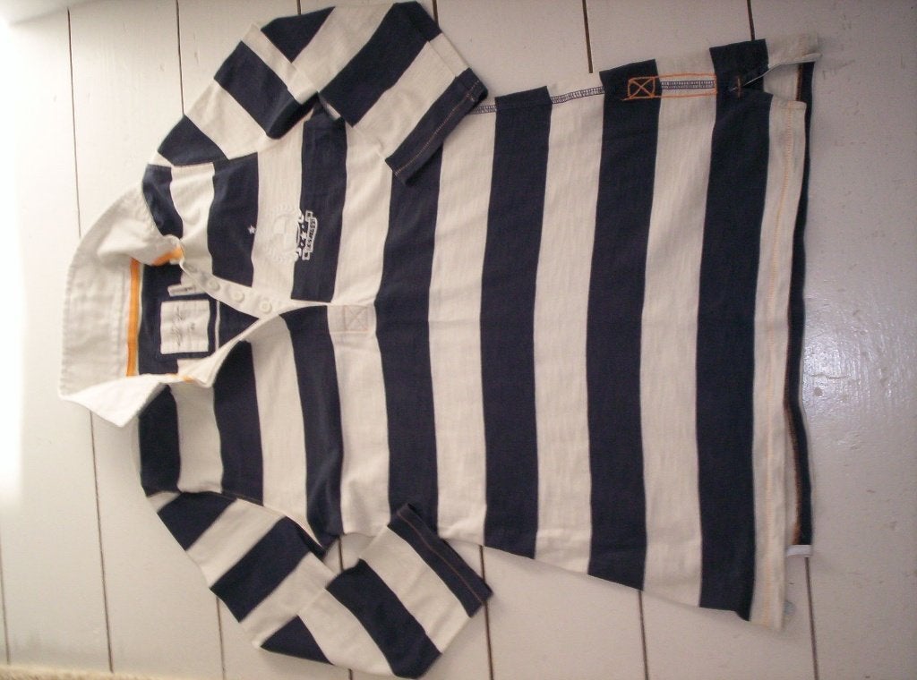 POLO SHIRT van H&M Bretonse streep, blauw/wit, Blauw, Ophalen of Verzenden, Zo goed als nieuw, Lange mouw