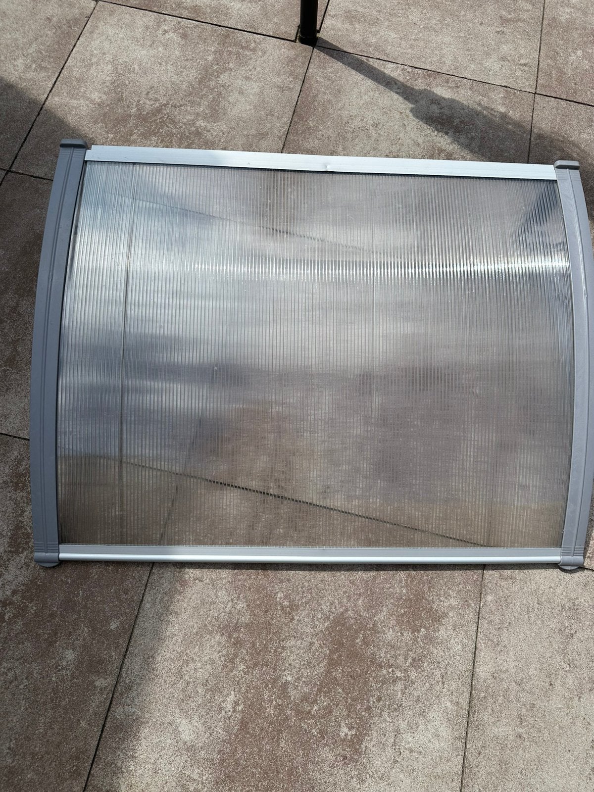 Deur luifel  polycarbonaat/ aluminium 100/80 cm, Ophalen, Kunststof, 80 tot 100 cm, Overige typen