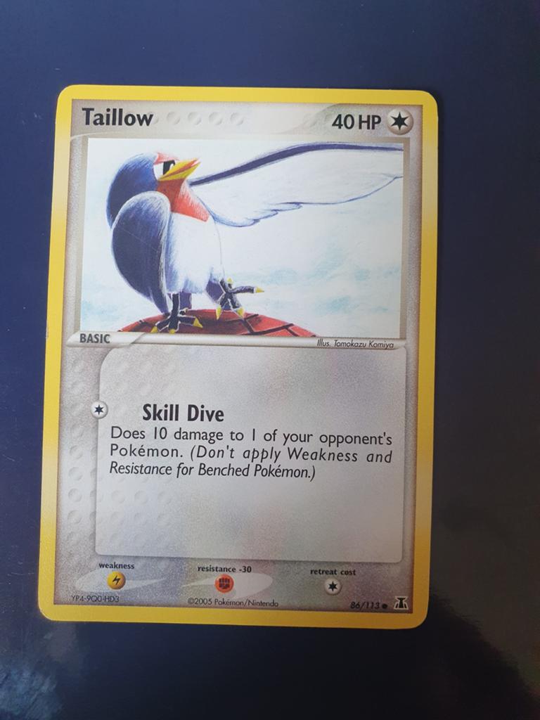 Pokémon Kaart Taillow 86/113 EX Delta Species, Ophalen of Verzenden, Gebruikt, Losse kaart