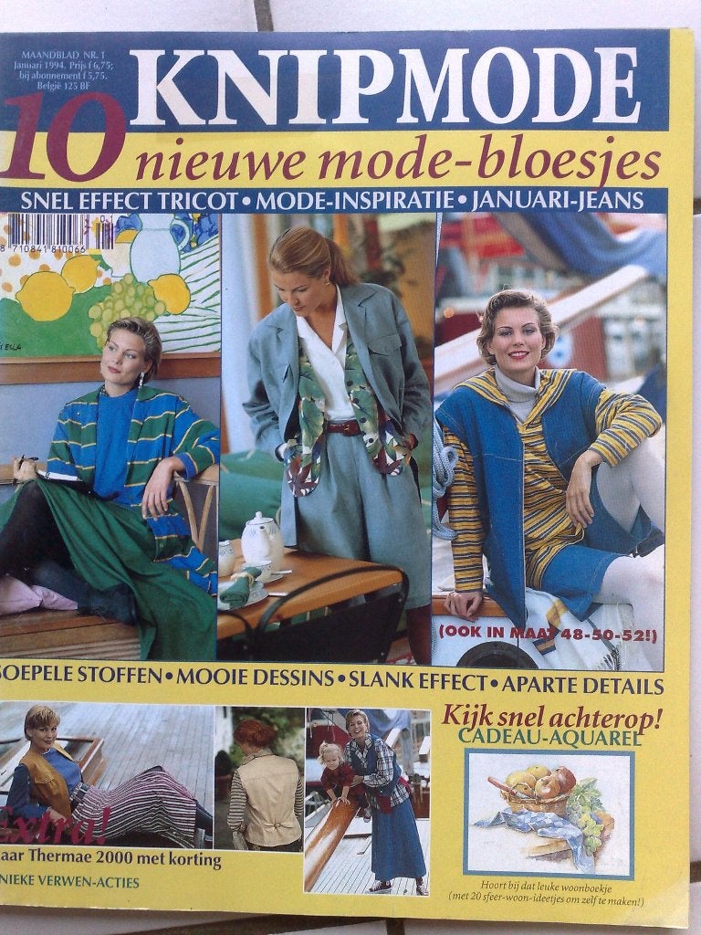 11 x Knipmode kledingpatronen uit jaargang 1994, Hobby en Vrije tijd, Kledingpatronen, Verzenden, Gebruikt, Vrouw, Knipmode