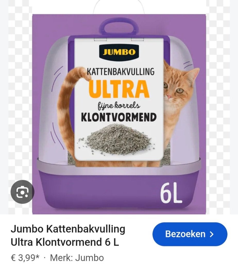 Kattenbakvulling Jumbo Ultra, Dieren en Toebehoren, Ophalen, Nieuw