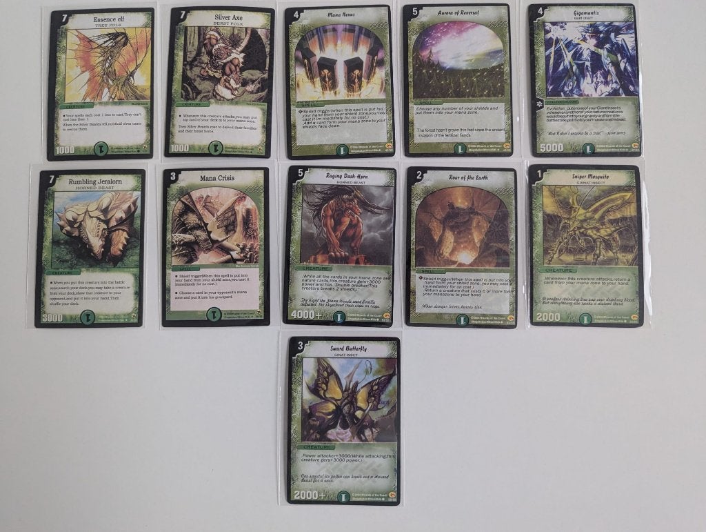 Duel Masters cards - Nature, Een of twee spelers, Ophalen of Verzenden, Gebruikt