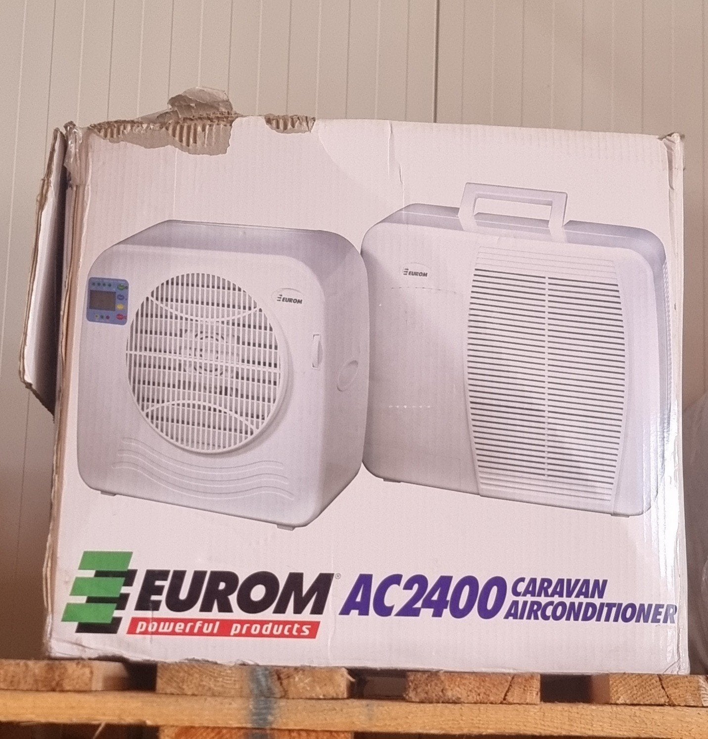 Eurom AC2400 Caravan Airconditioner, Ophalen, Gebruikt, Minder dan 60 m³, 3 snelheden of meer