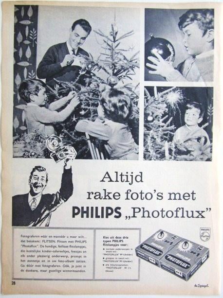 18 vintage advertenties Philips Photoflux 1959-69 foto, Ophalen of Verzenden, Gebruikt, Overige typen