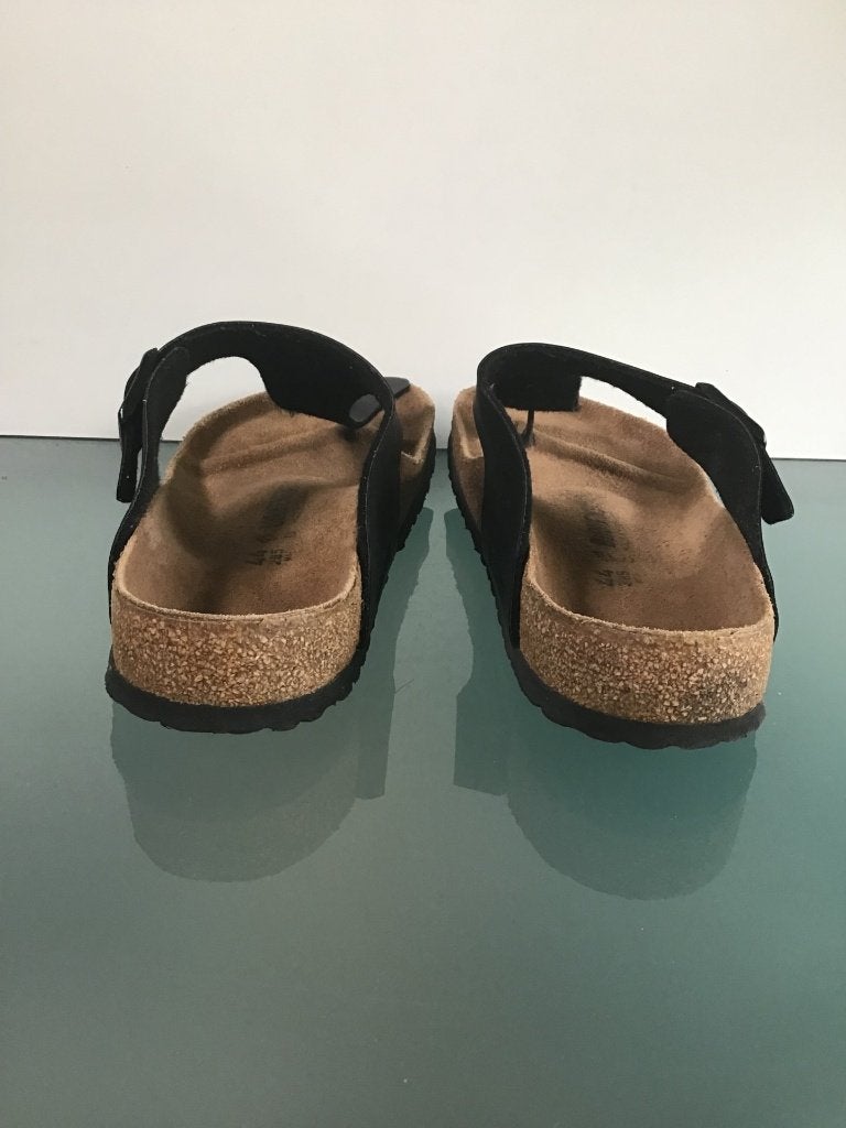 Birkenstock 44 zwarte slippers | Ramses | Gratis verzenden, Slippers, Verzenden, Zwart, Zo goed als nieuw