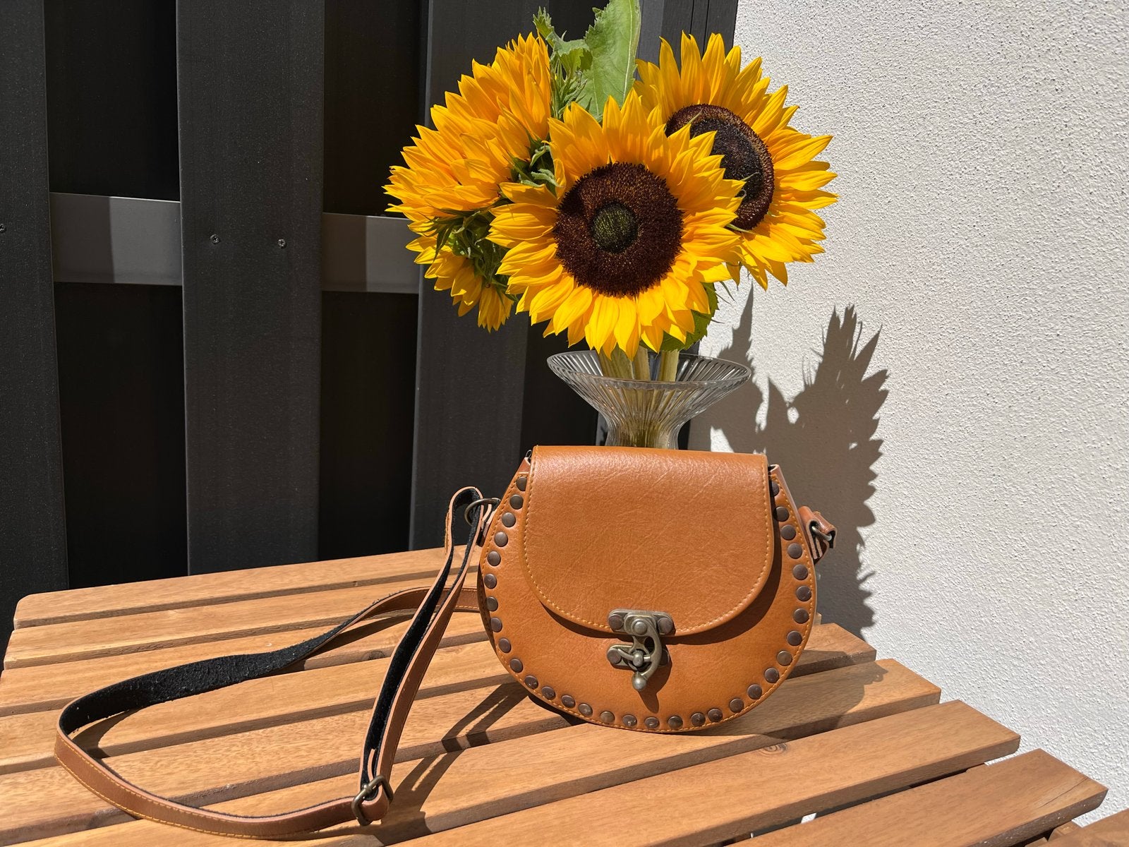 Vintage Stijl Saddle Tas, Ophalen, Gebruikt, Bruin, Schoudertasje
