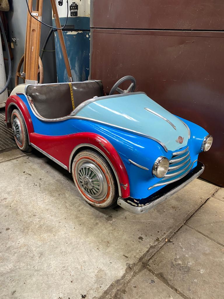 Vintage houten carrousel karussel auto Hennecke uniek, Ophalen, Gebruikt