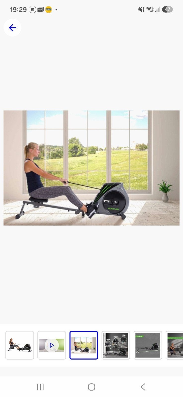 Tunturi Cardio Fit R20 Roeitrainer - Inklapbaar, Ophalen, Nieuw, Metaal, Roeitrainer