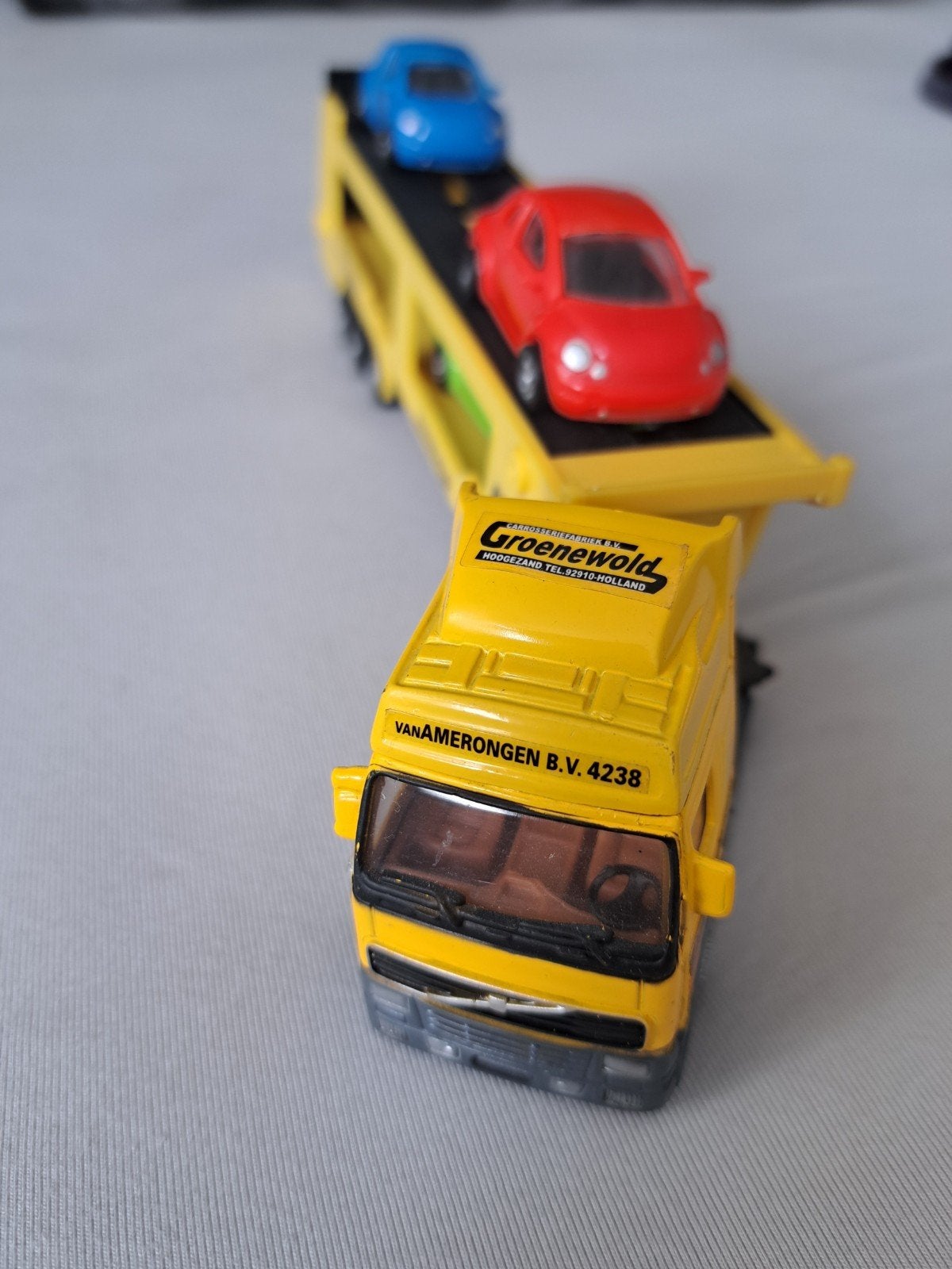 v. Amerongen Barneveld autotransporter (1: 87), Ophalen of Verzenden, Zo goed als nieuw, Bus of Vrachtwagen