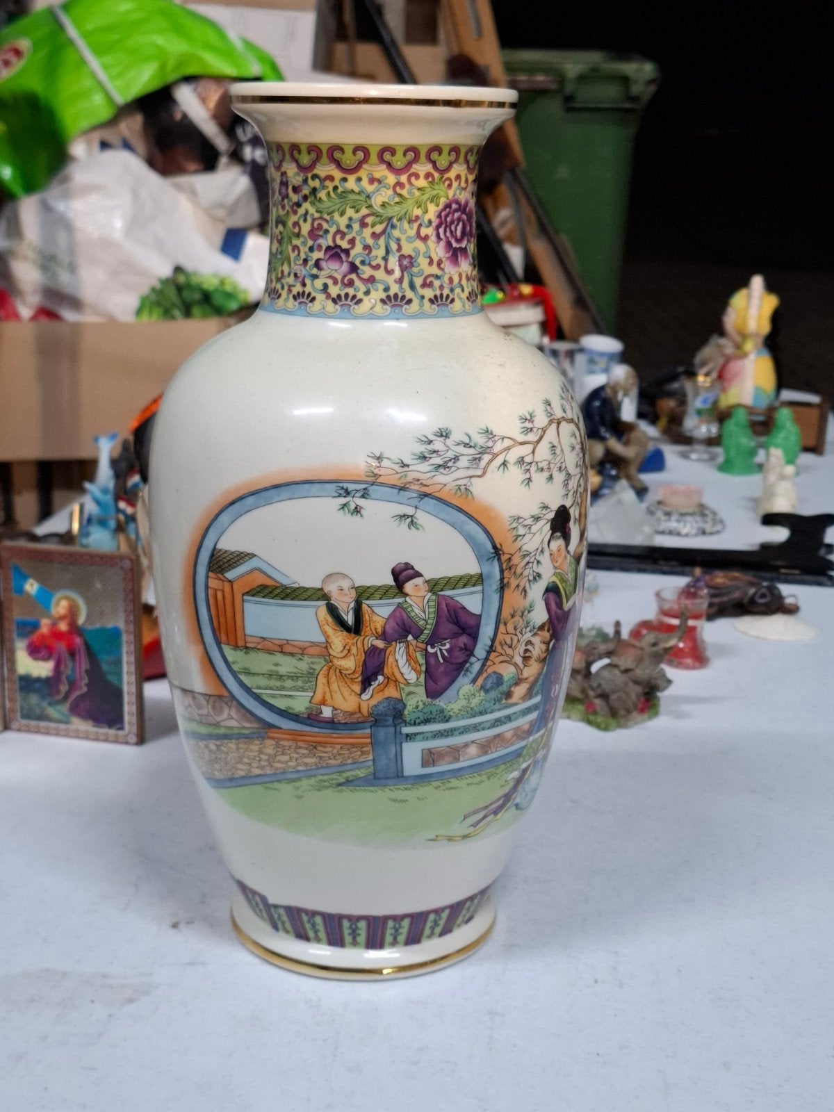 Antieke Chinese vaas met handgeschilderde scènes, Antiek en Kunst, Ophalen of Verzenden