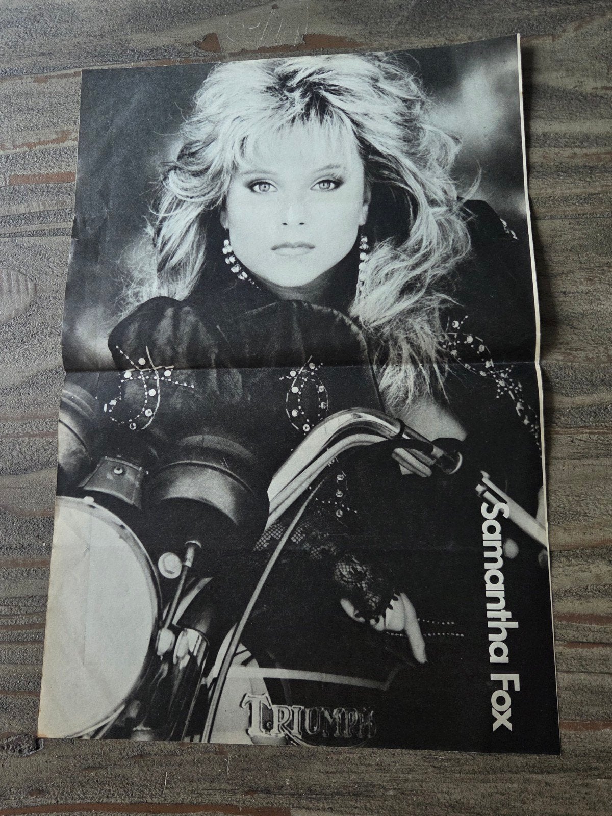 Samantha Fox poster - Zwart-wit, jaren '80, Ophalen of Verzenden, A1 t/m A3