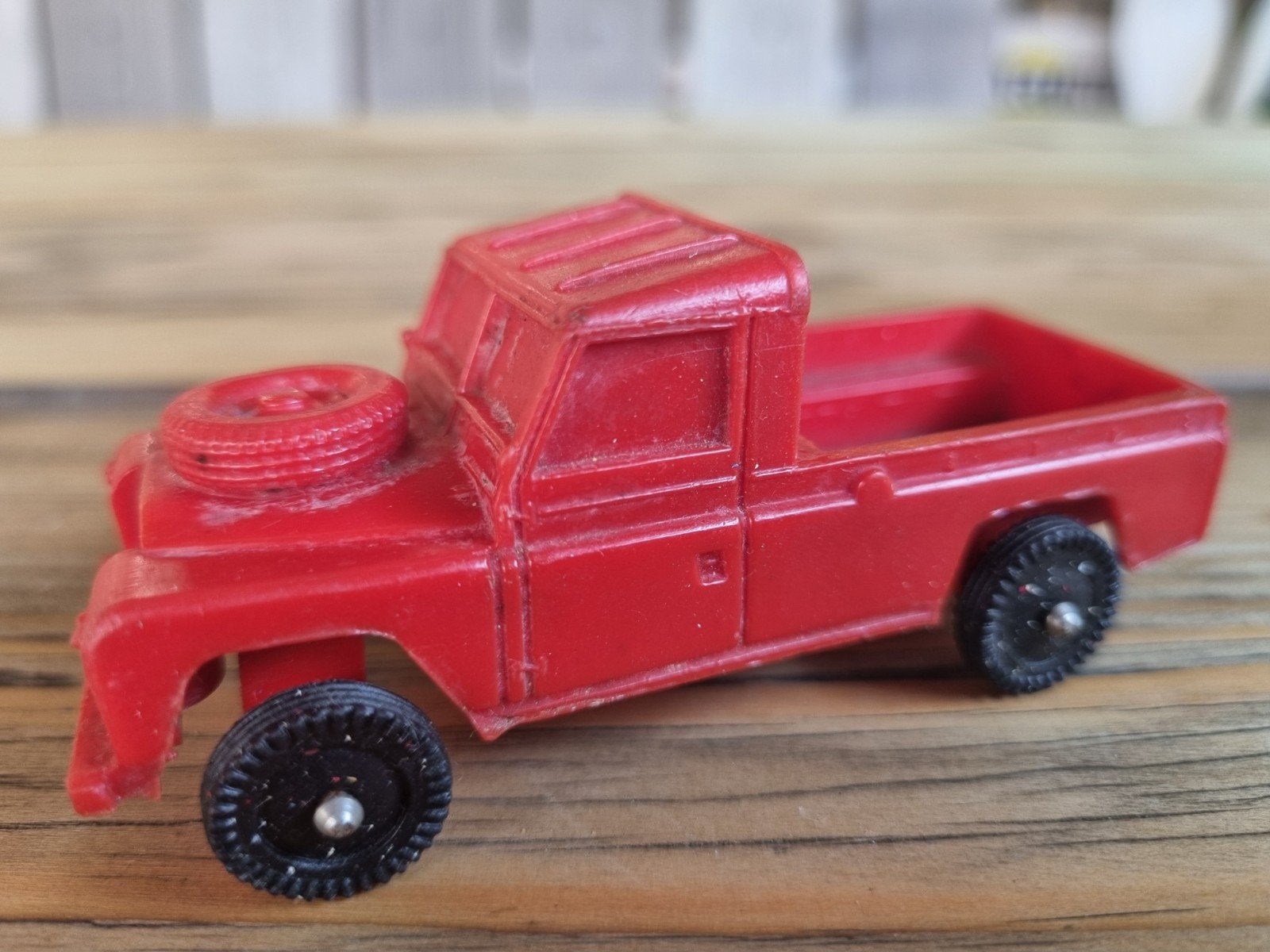 Vintage Rood Plastic Land Rover Pick-up Truck, Ophalen, Gebruikt