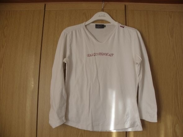 Goedkoop off white katoenen shirt BAD GIRLS BAD BOYS mt 176, Gebruikt, Meisje, Ophalen of Verzenden, Shirt of Longsleeve