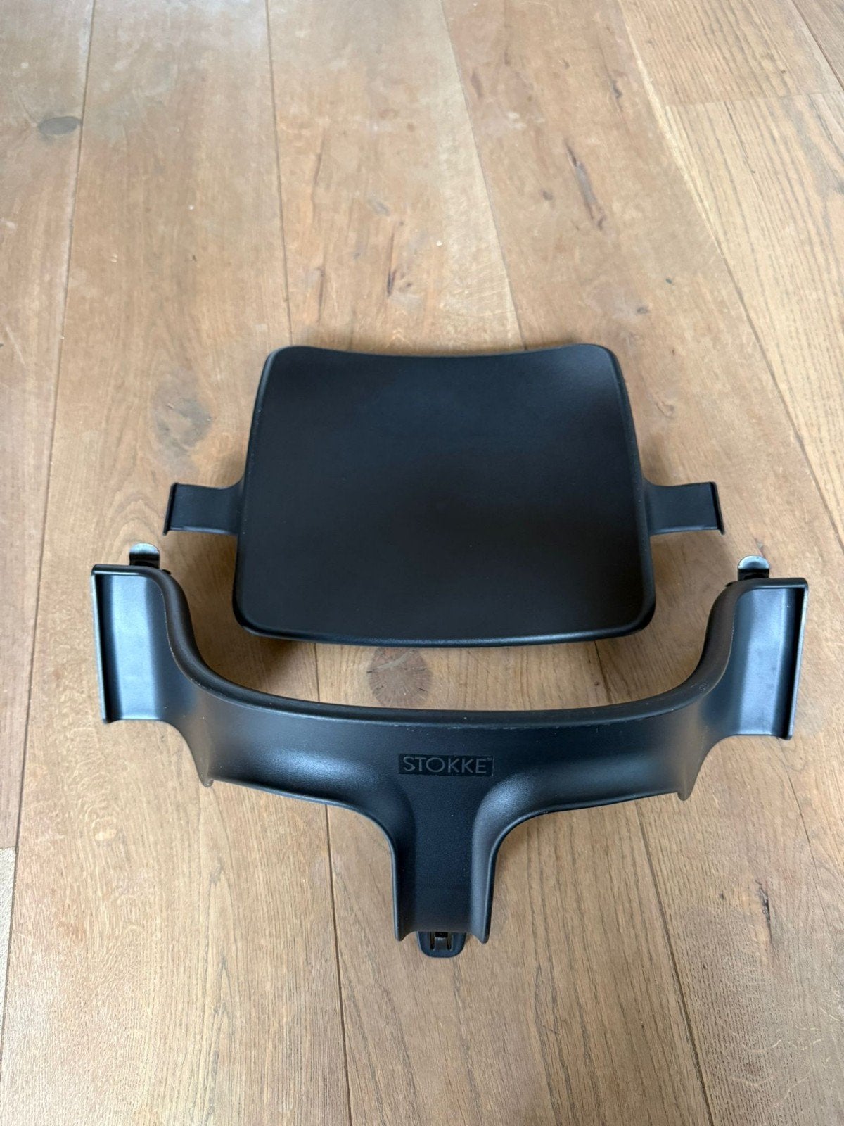 Stokke Tripp Trapp Baby Set en Eetblad - Zwart, Kinderen en Baby's, Kinderstoelen, Verzenden, Gebruikt, Meegroeistoel, Aanschuifbaar