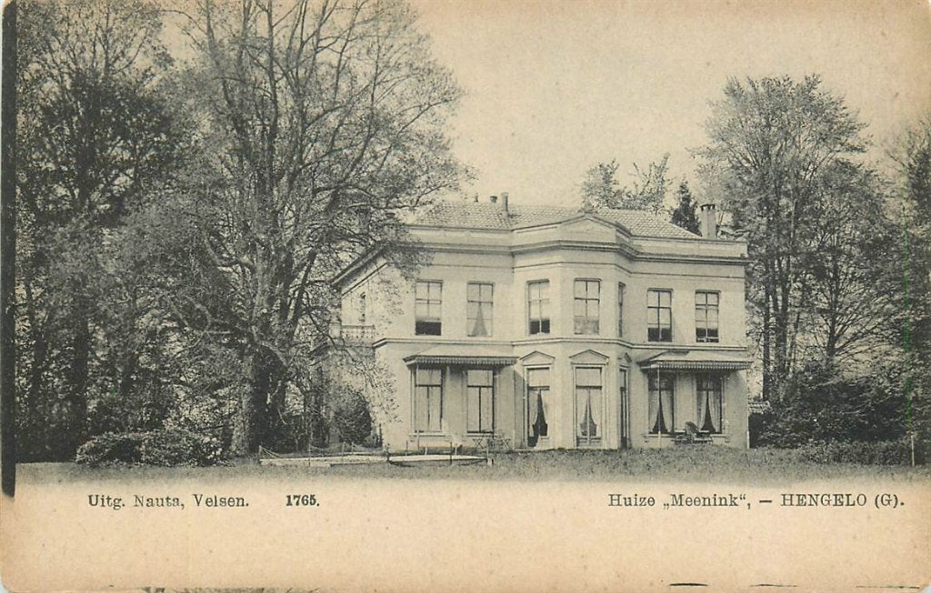 378-299-035 Hengelo GLD Huize Meenink, Verzamelen, Ansichtkaarten | Nederland, Verzenden, Voor 1920, Gelderland
