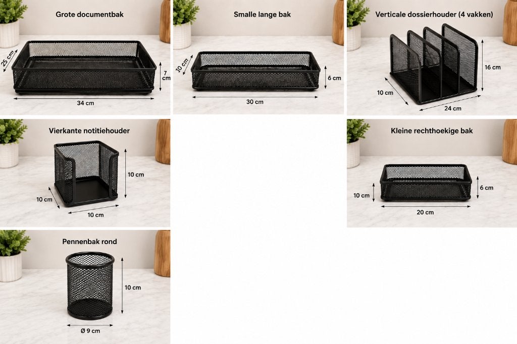 Metalen bureau organizers / documentbakken / pennenbakjes, Diversen, Bureau-accessoires, Ophalen of Verzenden, Nieuw