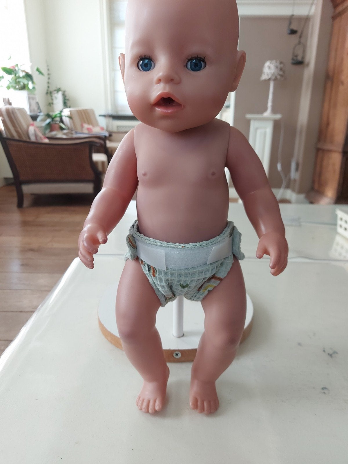 luier broekje wafelstof regenboog baby born pop 43cm, Ophalen of Verzenden, Nieuw, Babypop