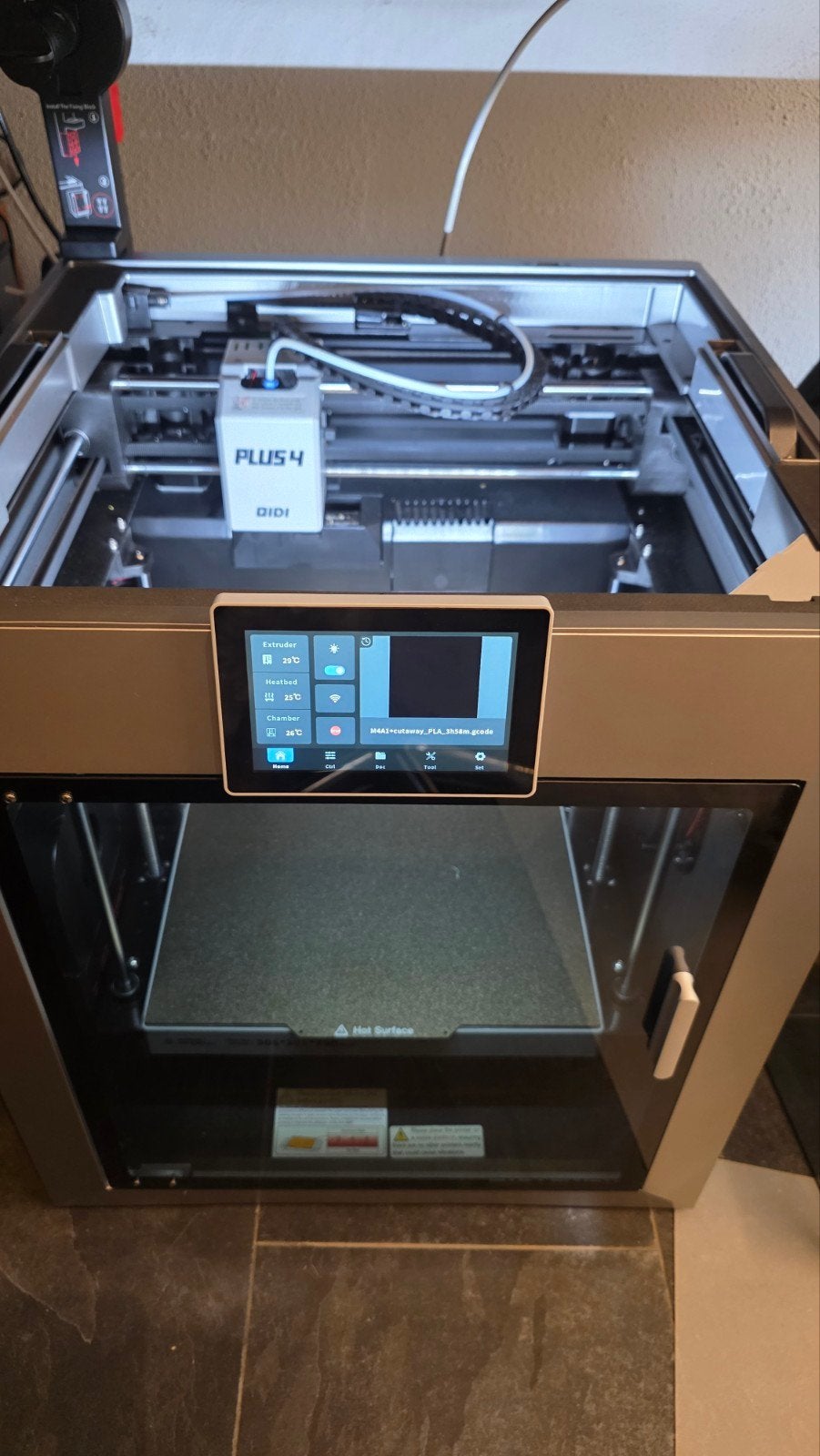 Qidi Plus 4 3Dprinter, weinig uren, zgan, Ophalen, Ingebouwde Wi-Fi, Zo goed als nieuw, Filament