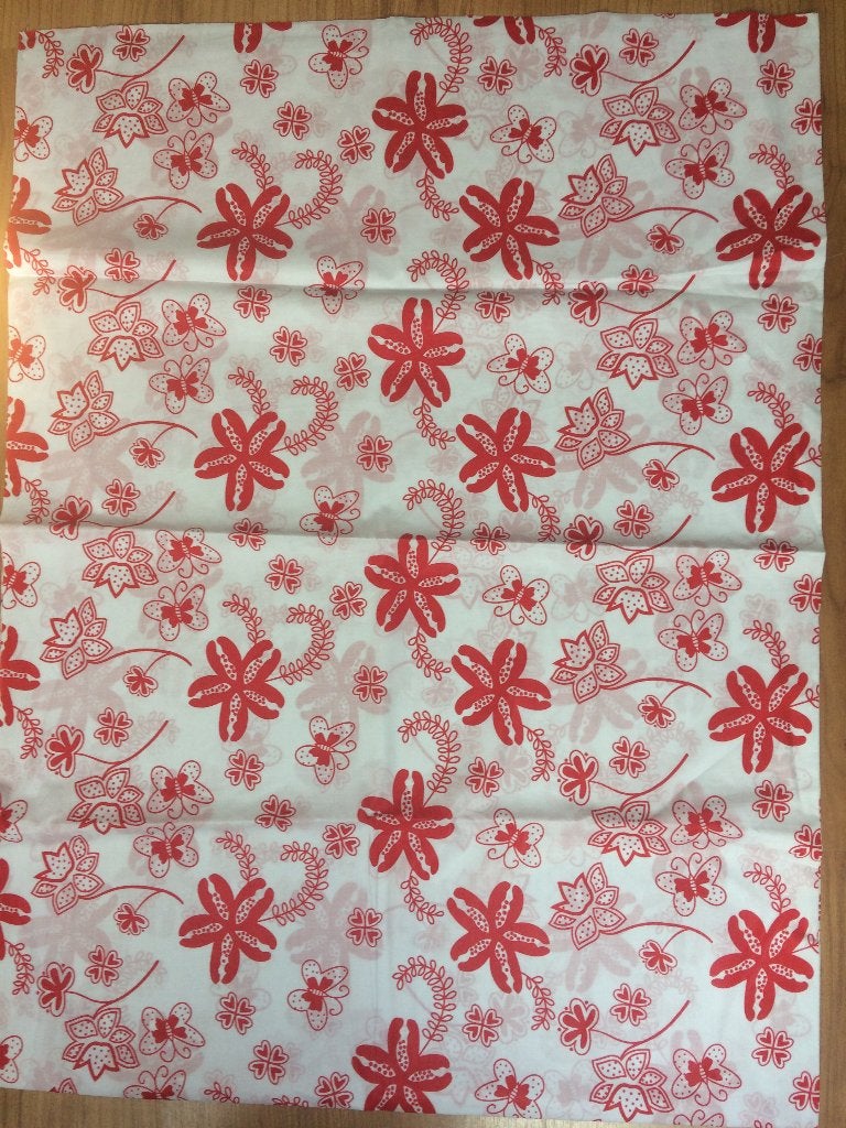 STENZO BIZZKIDS mooie NIEUWE witte + rode stof bloemen, Overige materialen, Wit, Nieuw, Ophalen of Verzenden
