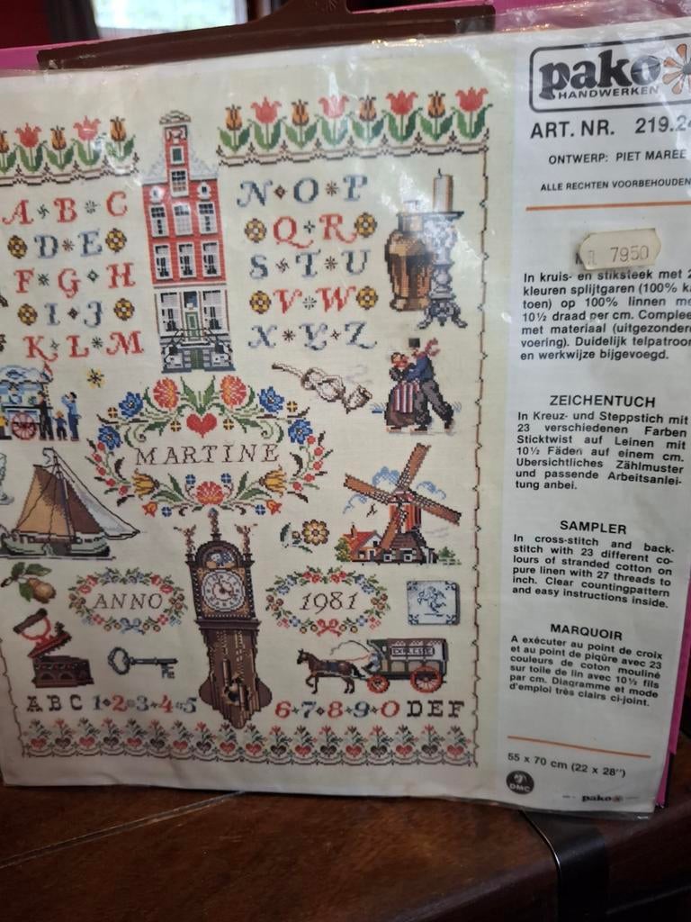 Merklap, Hobby en Vrije tijd, Borduren en Borduurmachines, Ophalen of Verzenden, Nieuw, Borduurpakket