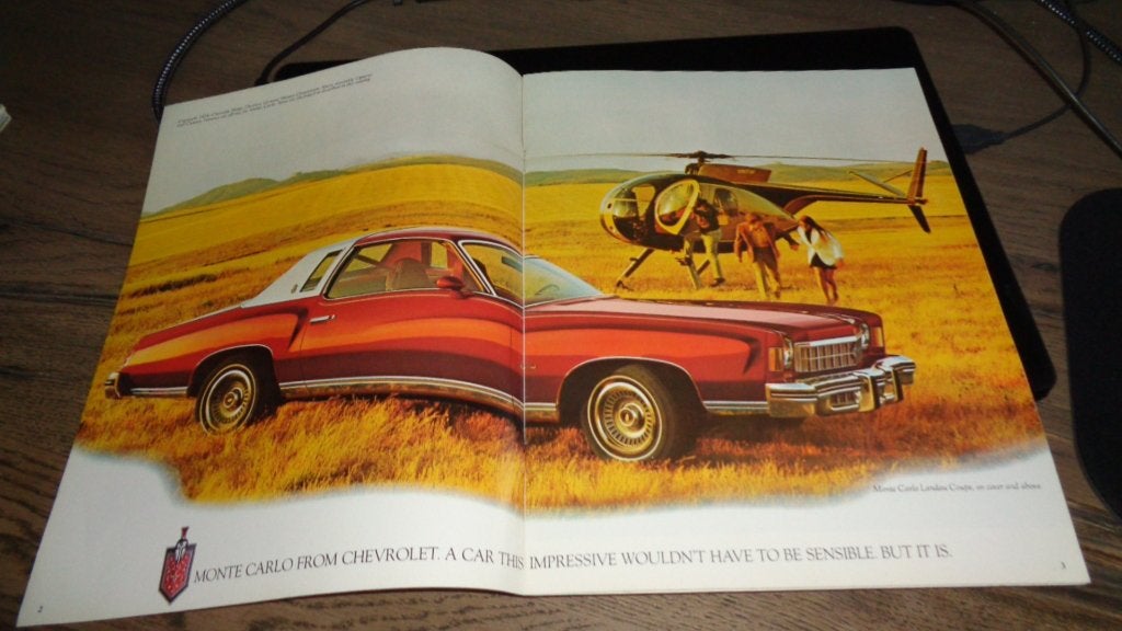 USA Folder  CHEVROLET  MONTE CARLO   1975, Boeken, Auto's | Folders en Tijdschriften, Verzenden, Zo goed als nieuw, Chevrolet