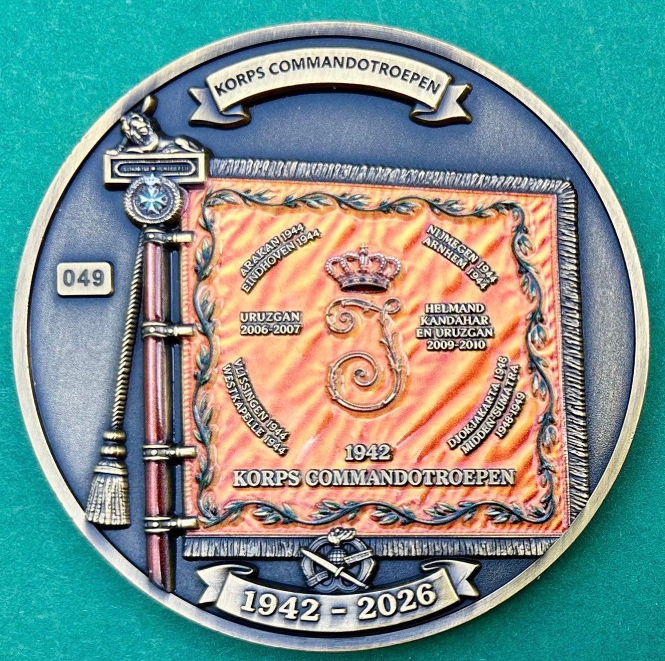 Coin KCT vaandel 2026 genummerd plek 428 in overzicht, Ophalen of Verzenden, Landmacht, Nederland, Embleem of Badge
