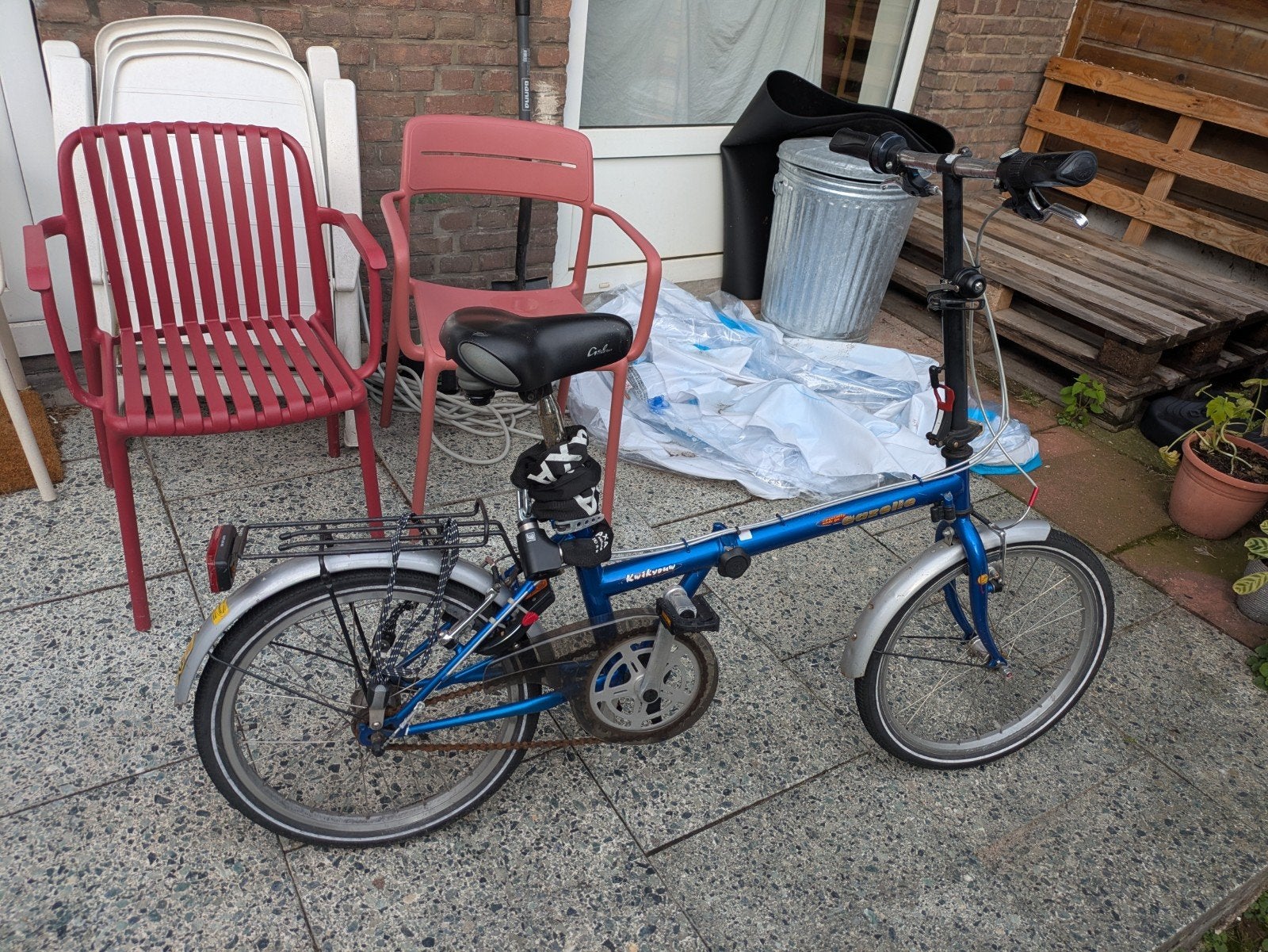 Oude klapfiets - fietst goed, wel wat roest, 20 inch of meer, Gebruikt, Totaal opvouwbaar, Ophalen
