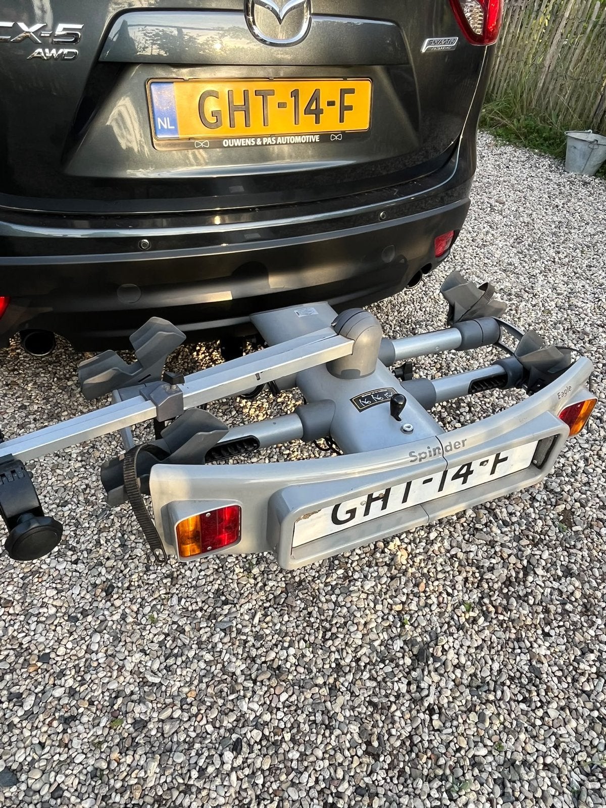Spinder Eagle REC-2-F Trekhaakdrager voor 2 fietsen, Auto diversen, Ophalen, Gebruikt, 2 fietsen, Trekhaakdrager