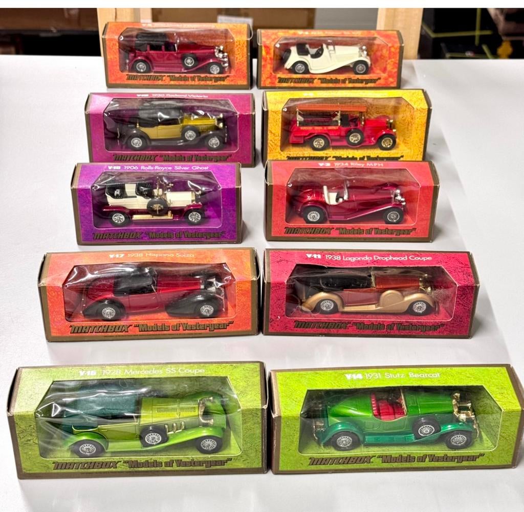 10x Matchbox models of Yesteryear in doos Modelauto oldtimer, Auto, Matchbox, Nieuw, Ophalen of Verzenden