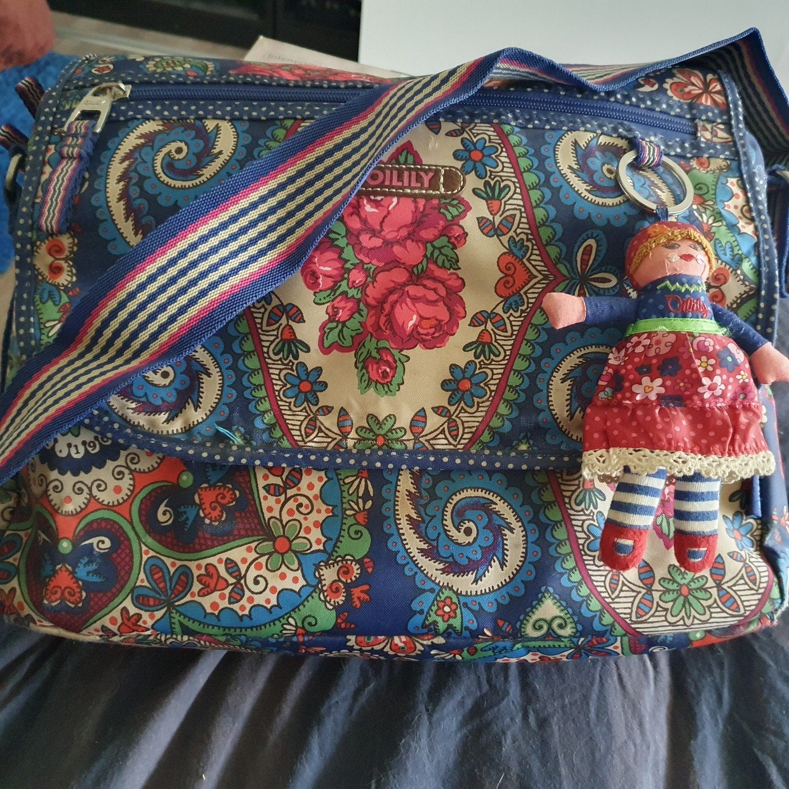 Oilily schouder laptoptas, Ophalen of Verzenden, Zo goed als nieuw, Rood, Handtas