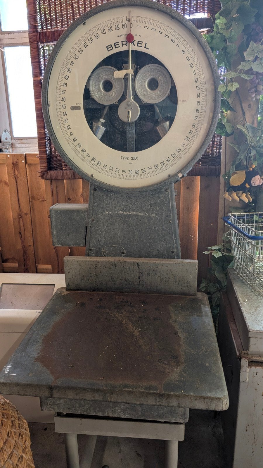 Antieke Berkel Vloerweegschaal Type 3000 - Vintage, Ophalen, Gebruikt, Vloerweegschaal, 50 tot 100 kg
