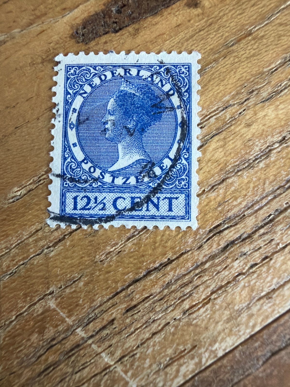 Nederlandse postzegel 12½ cent Koningin Wilhelmina, Postzegels en Munten, Ophalen of Verzenden, T/m 1940, Gestempeld