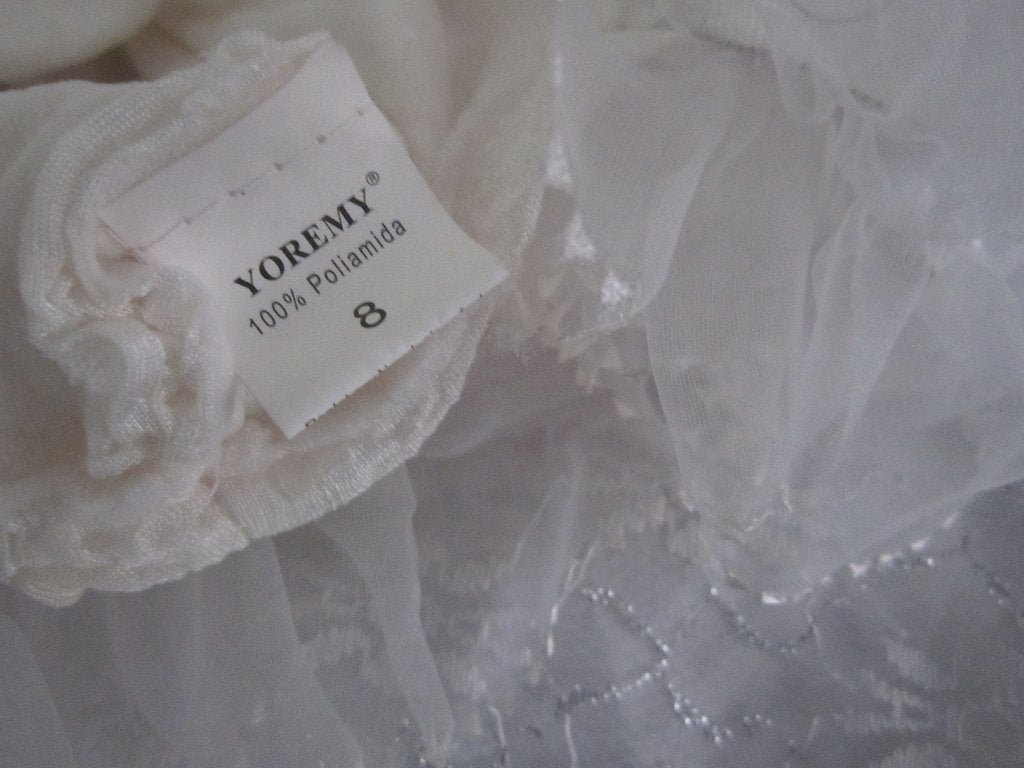 Witte feest-dans-prinses-1ste communie jurk maat 128 Nieuw., Ophalen of Verzenden, Nieuw, 122 t/m 128, Meisje