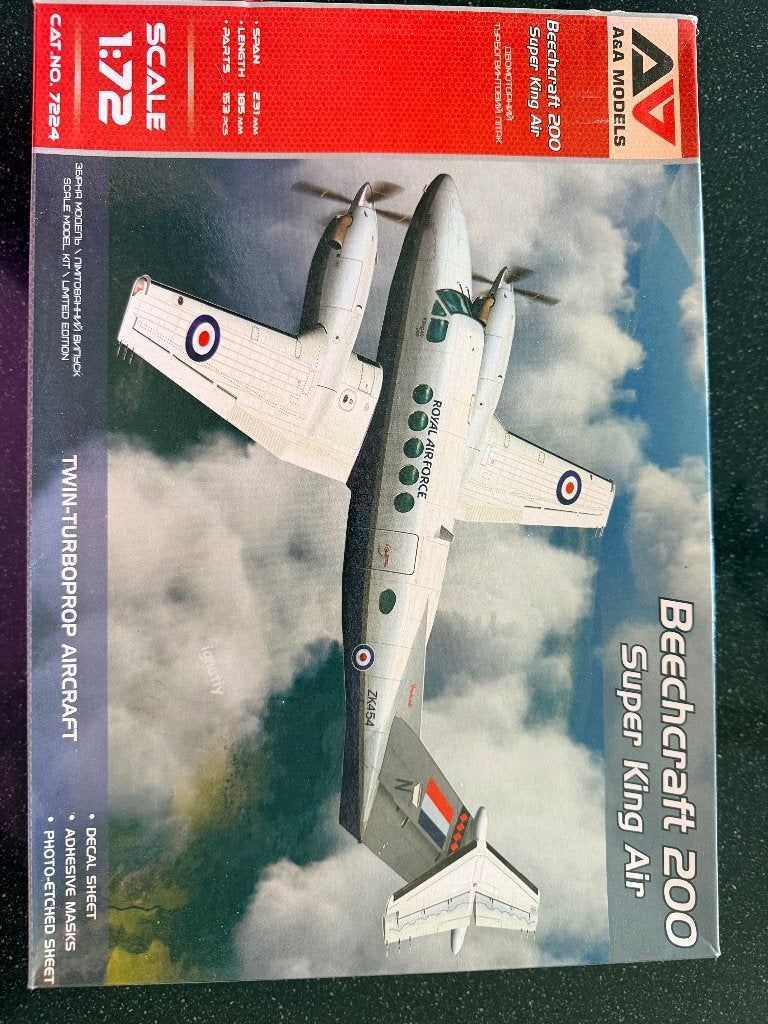 Beechcraft 200 Super King Air – 1:72 – A&A Models – Nieuw, Hobby en Vrije tijd, Modelbouw | Vliegtuigen en Helikopters, Overige merken
