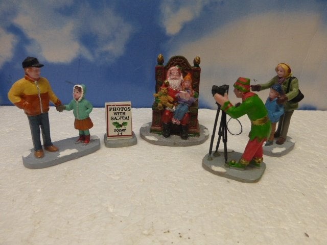 lemax photo's with santa kerstdorp poppetjes figurines kerst, Ophalen of Verzenden, Zo goed als nieuw