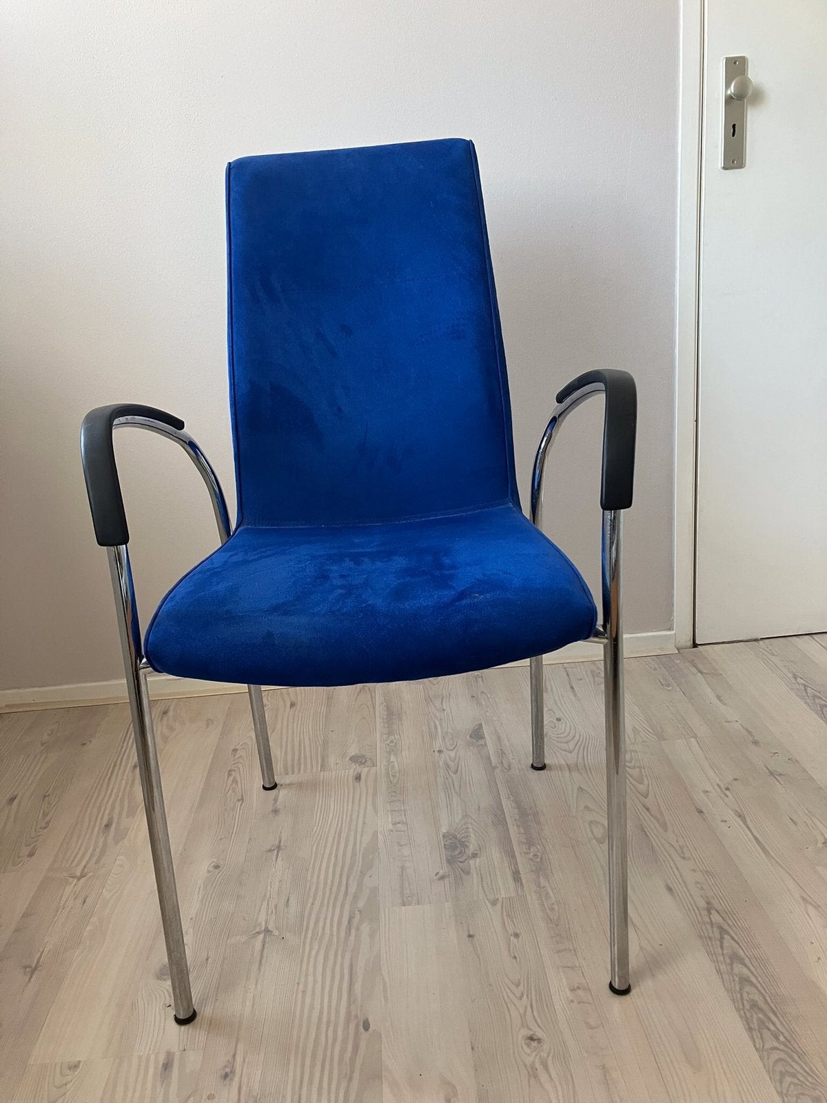 Mooie design bureaustoel eetkamerstoel, Ophalen, Blauw, Modern zakelijk, Zo goed als nieuw