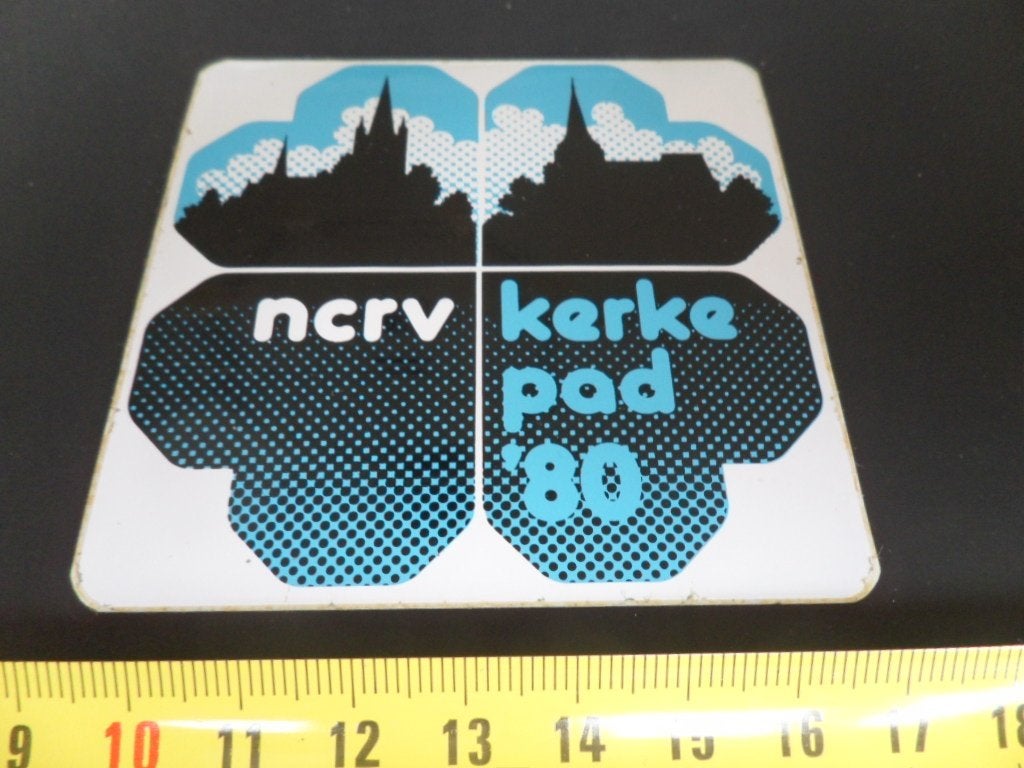 sticker omroep NCRV kerkepad '80, Ophalen, Zo goed als nieuw