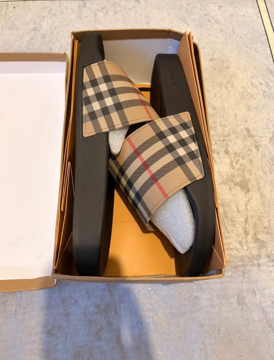 Burberry Slippers, Kleding | Heren, Schoenen, Verzenden, Zwart, Nieuw, Burberry