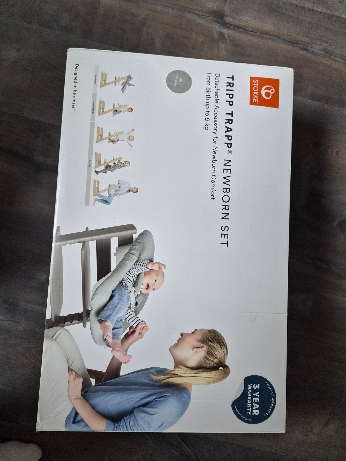 Stokke Tripp Trapp Newborn Set met 2 hoezen, Ophalen, Gebruikt, Meegroeistoel, Gordel(s)