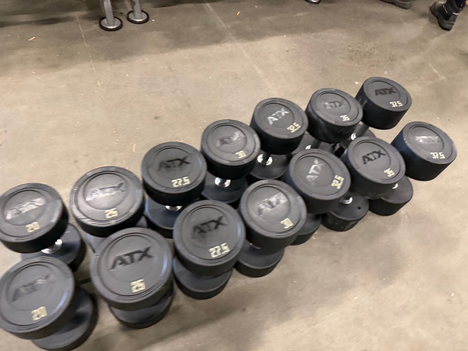 Atx Rubberen Dumbells 15kg t/m 37,5kg, Ophalen, Zo goed als nieuw, Dumbbell