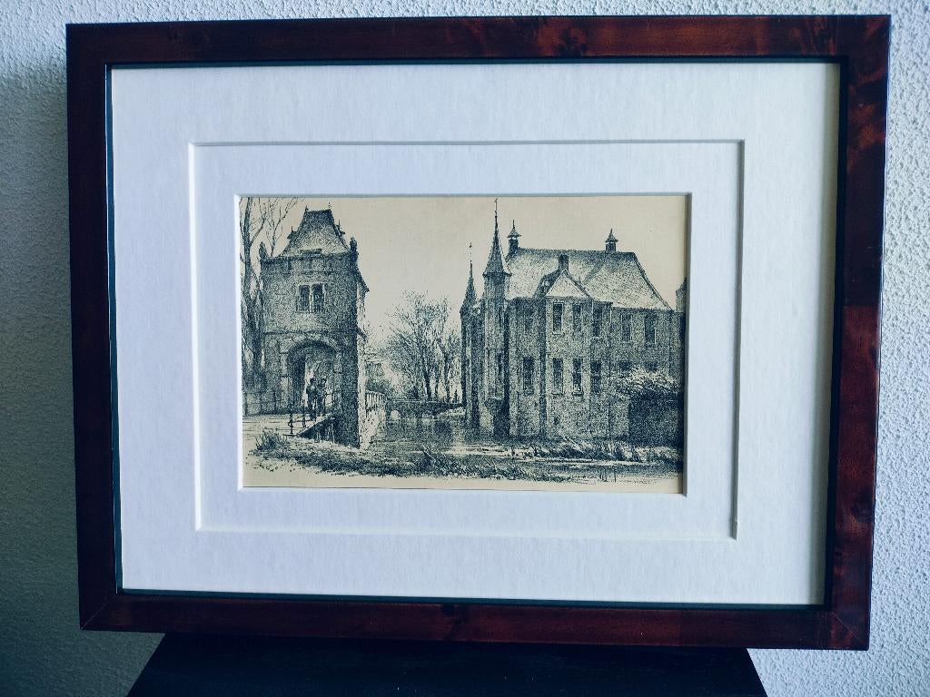 Craandijk Litho Oud Zuilen Slot Zuylen 1880 (68), Ophalen of Verzenden