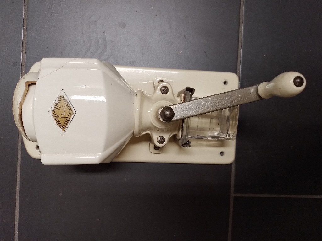 koffiemolen, Ophalen, Gebruikt, Wit, Brocante