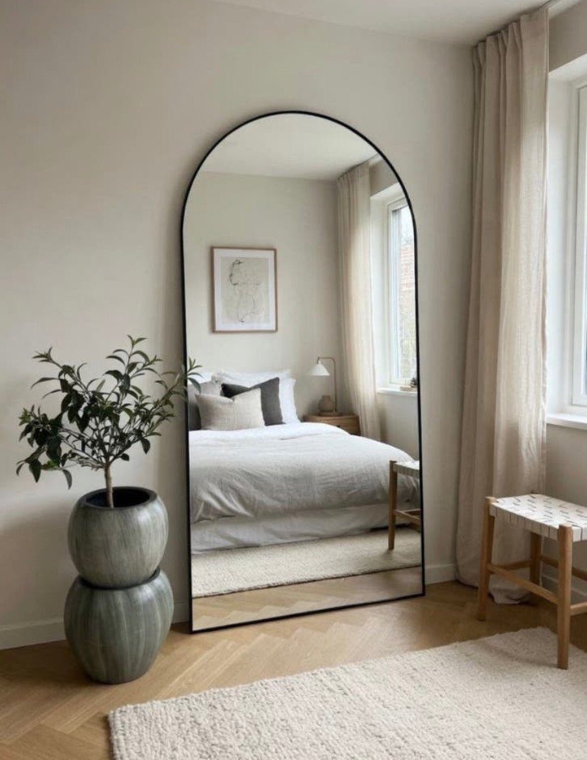 Nieuwe Grote Boogspiegel in Doos 200x100 cm - Goude Frame, Huis en Inrichting, Ophalen, 200 cm of meer, Nieuw, 75 tot 100 cm