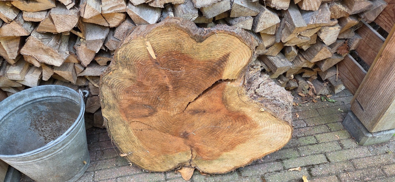 boomstam circa 60 jaar oud, plak hout, circa 10 cm x max.70, Ophalen, Minder dan 25 mm, Overige typen, Nieuw