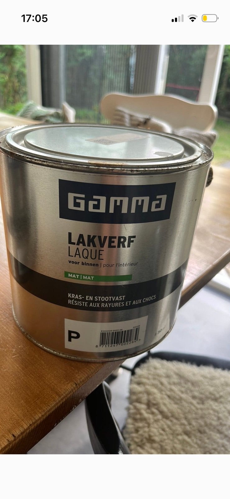 2,5 L verf Swan van gamma lakverf binnen, Ophalen of Verzenden, Zo goed als nieuw, Wit
