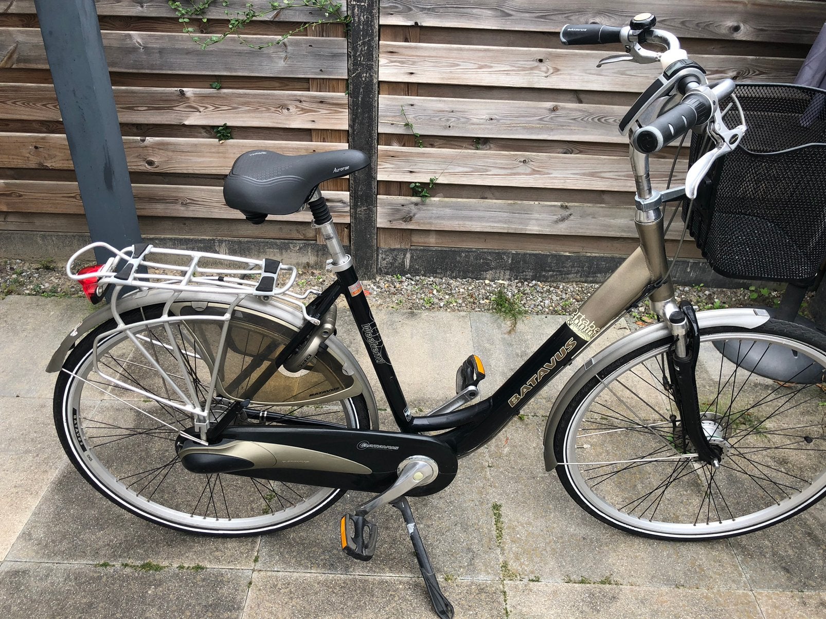 Dames fiets, Fietsen en Brommers, Ophalen, Gebruikt, Batavus, Dubbele standaard